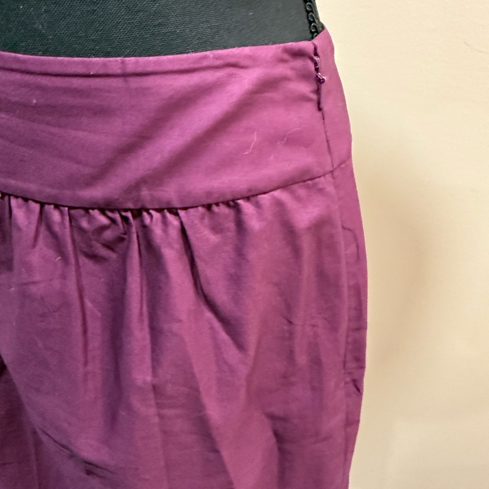 Talbots Plum Purple Skirt with Embroidered Floral Pattern - Picture 4 of 6